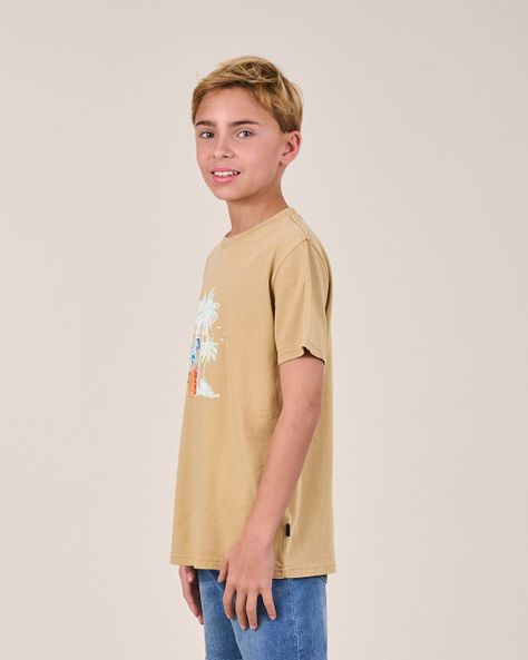 Polera procesada Retro manga corta 1162 niño Polemic-4