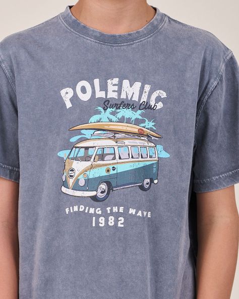 Polera manga corta Surf Up 1158 niño Polemic-4