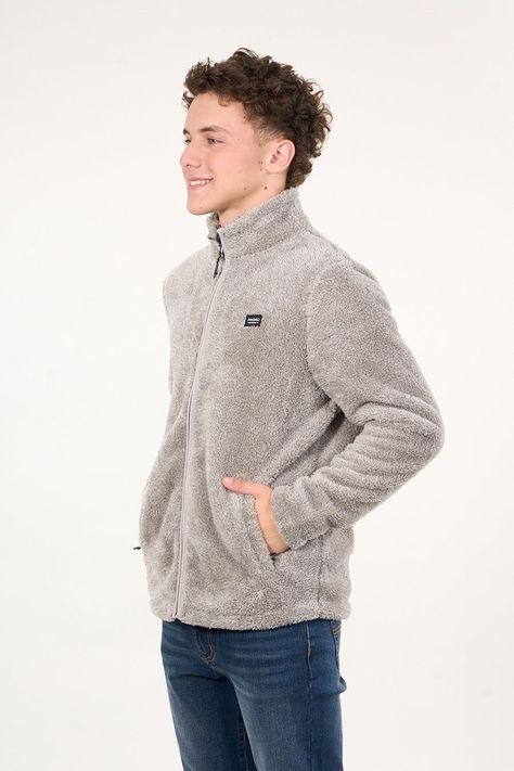 Poleron Bonded Shaggy sin gorro Beige wi8300 Polemic-3