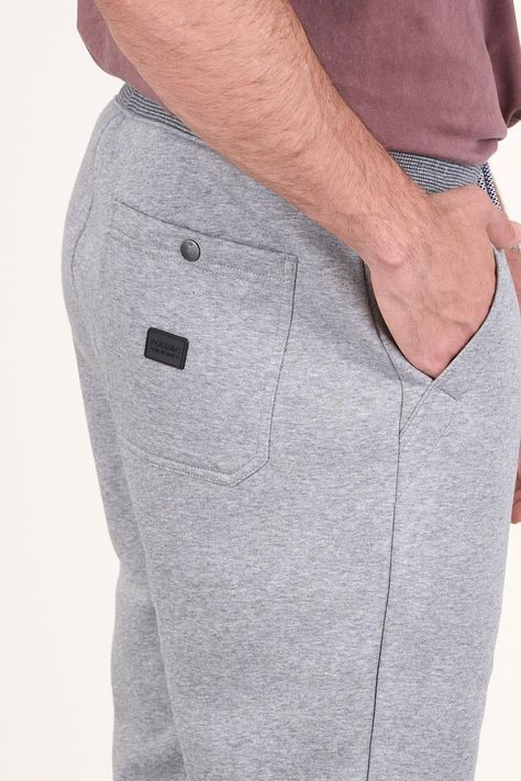 Pantalon Jogger franela Gris claro wi4700 Polemic-1