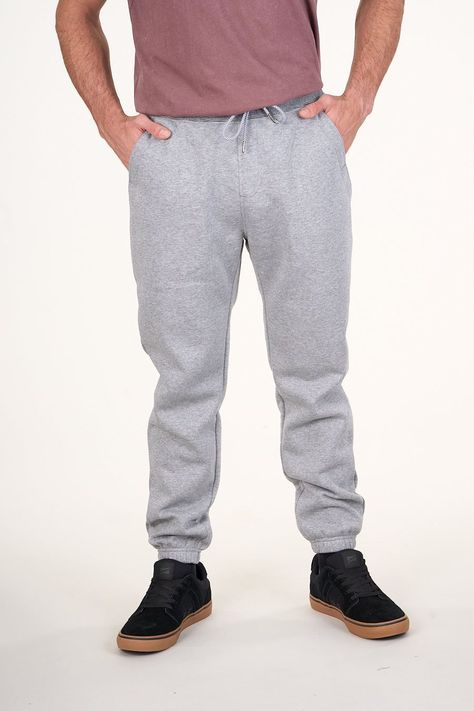 Pantalon Jogger franela Gris claro wi4700 Polemic-2