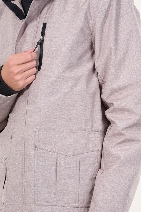 Parka Waterproof Standar Fit Beige wi9301 Polemic-1