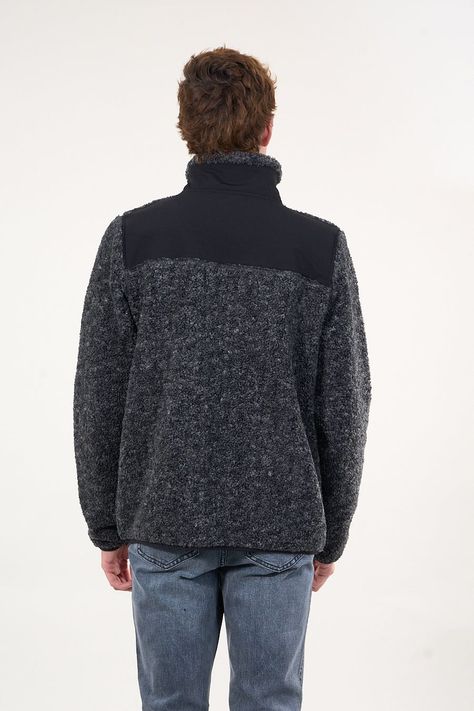 Poleron Polar Sherpa Bonded con cierre Negro wi8316 Polemic-4