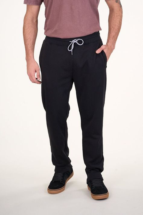 Pantalon Jogger franela Negro wi4701 Polemic-0