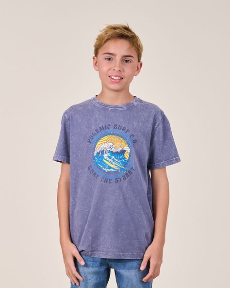 Polera procesada manga corta 1153 niño Polemic-0