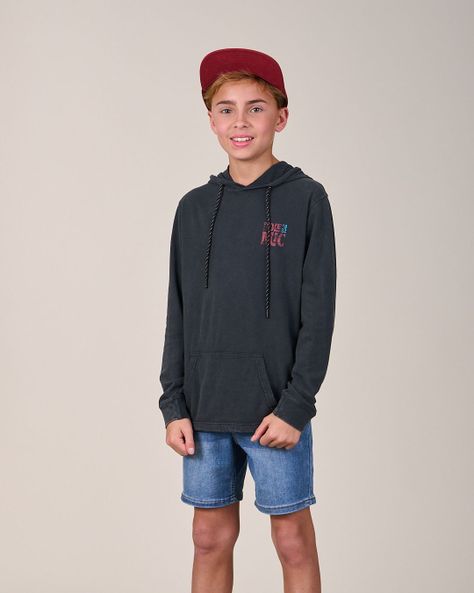 Polera procesada manga Larga y gorro 6112 niño Polemic-0