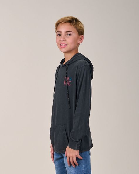 Polera procesada manga Larga y gorro 6112 niño Polemic-3