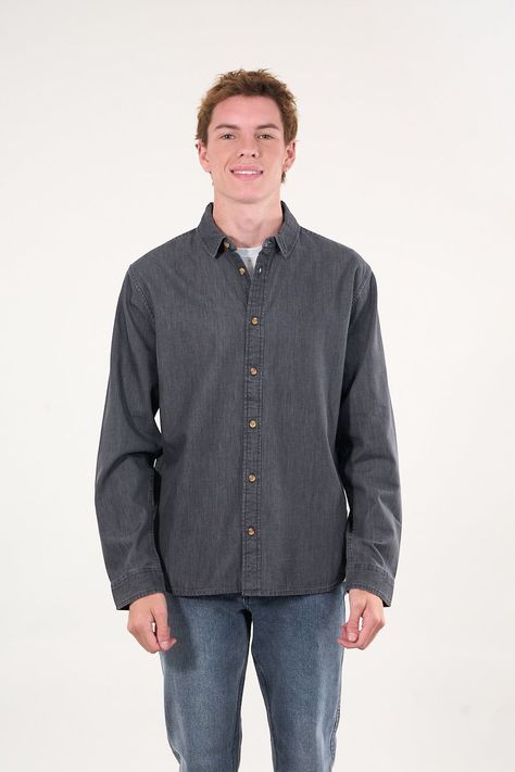 Camisa manga Larga Denim procesada wi5304 Polemic-0
