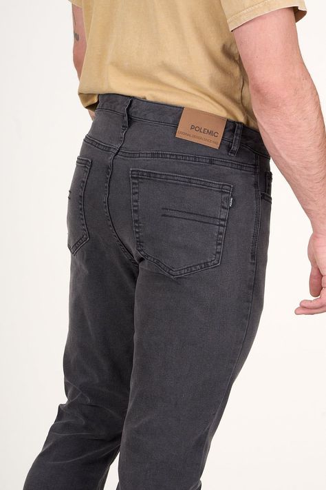 Jeans Denim Slim Fit Negro wi4730 Polemic-1