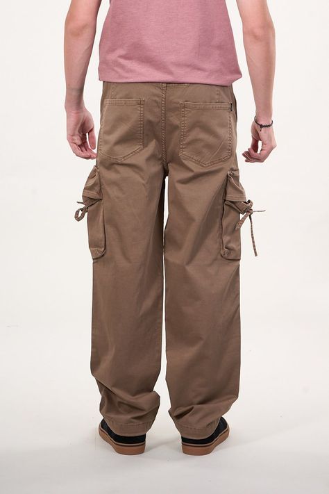 Pantalon cargo Twill procesado Relaxed Café wi4355 Polemic-0