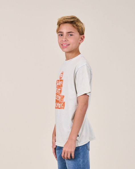 Polera procesada Retro manga corta 1161 niño Polemic-4