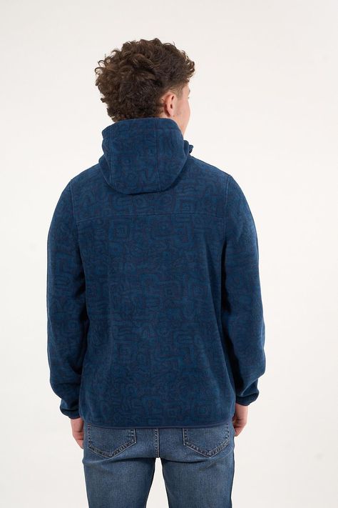Poleron Micropolar Full Zipper y gorro Azul wi8308 Polemic-4