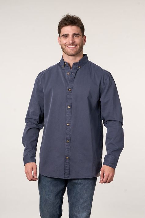 Camisa manga Larga de algodón Twill procesada wi5706 Polemic-0
