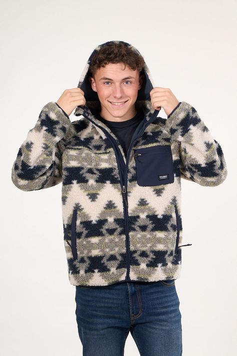 Poleron Polar Sherpa Bonded con cierre Print Verde wi8318 Polemic-0