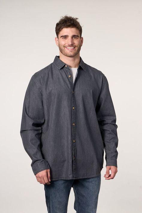 Camisa manga Larga Denim procesada wi5704 Polemic-2