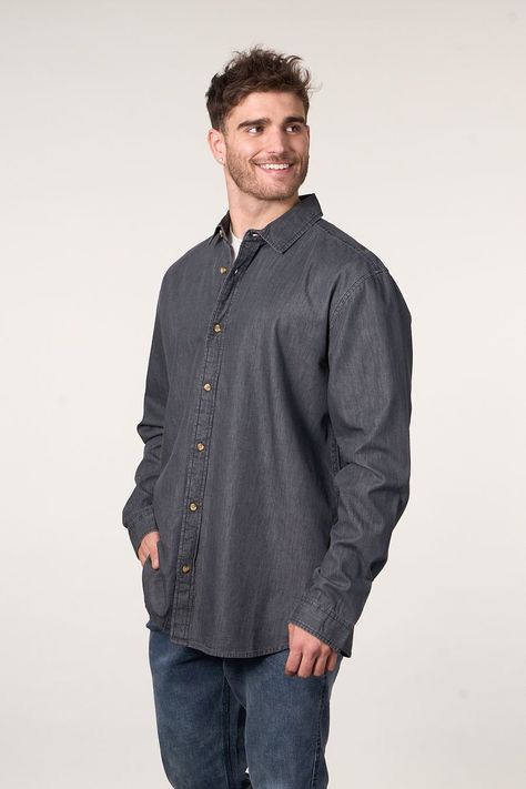 Camisa manga Larga Denim procesada wi5704 Polemic-3