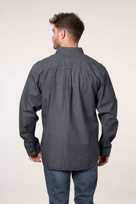 Camisa manga Larga Denim procesada wi5704 Polemic-4