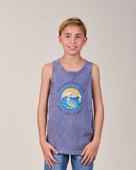 Polera Musculosa procesada Classic 1196 niño Polemic-0