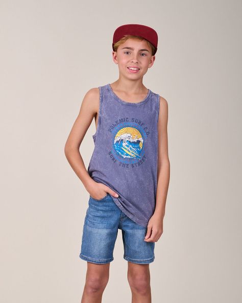 Polera Musculosa procesada Classic 1196 niño Polemic-2