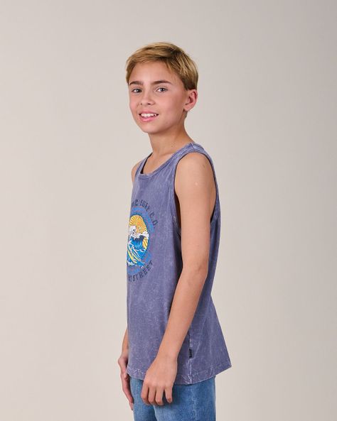 Polera Musculosa procesada Classic 1196 niño Polemic-3