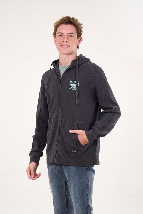 Poleron Franela procesado Full Zipper Junior Polemic-3