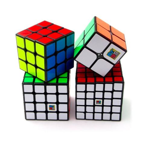 Set 4Cubos Rubik Qiyi Profesional Lubricado 2x2 3x3 4x4 5x5-1