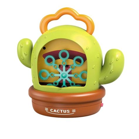 Máquina Cactus Musical Lanza Burbujas con Luces-3