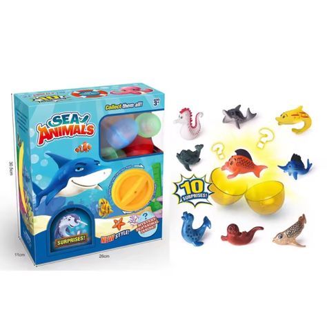 Set de 10 Sorpresas Animales Acuáticos-0