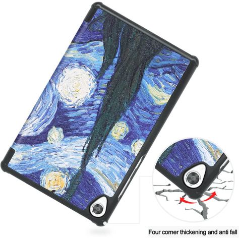 Funda Protectora Tablet Lenovo M8 Noche Estrellada + Lámina-3