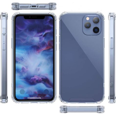 Carcasa Antigolpe Transparente + Lámina Compatible iPhone 12-1