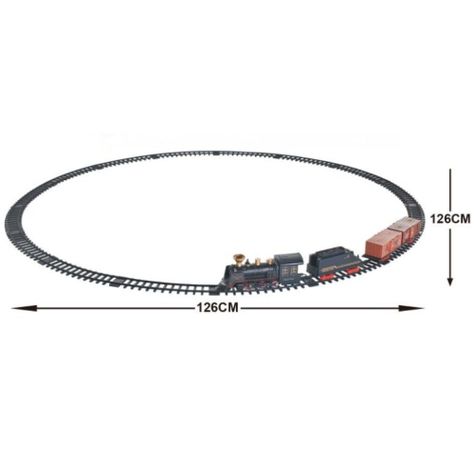 Tren Clásico Realista con Vapor Luces y Sonidos 126cm-4