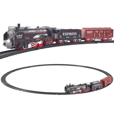 Tren Clásico Realista con Vapor Luces y Sonidos 126cm-5