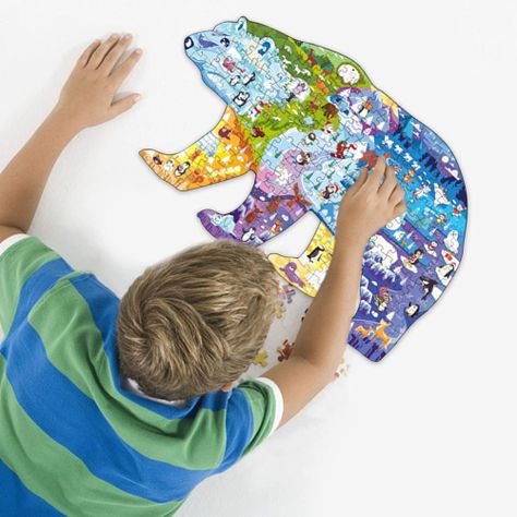 Puzzle Artico con Forma de Oso Polar 128 piezas-2