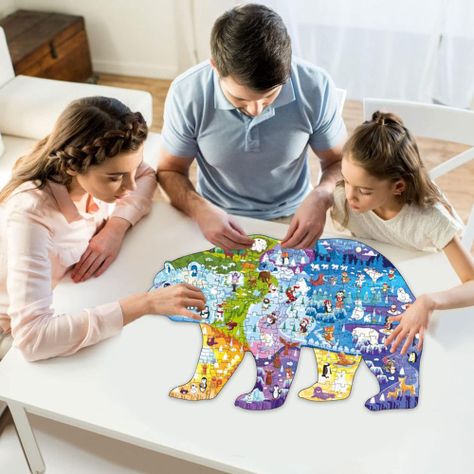 Puzzle Artico con Forma de Oso Polar 128 piezas-3