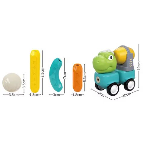Set Bolas y Varillas Dinosaurios Magneticos 84 piezas-1