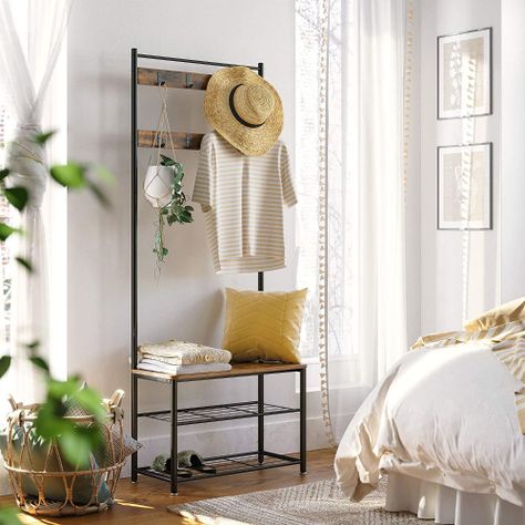 Mueble Recibidor Perchero Daven Estilo Industrial.-6