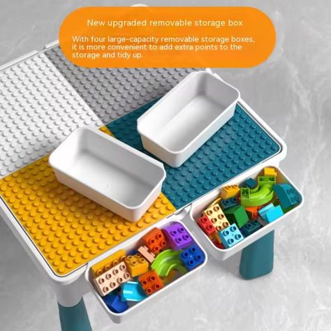 Mesa de Juegos Didáctica Con Bloques de Toboganes 85 piezas-2