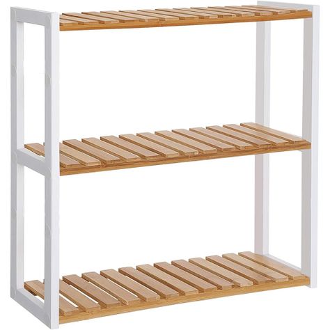 Estanteria Organizador Ajustable Bambu Blanca Skenas-0