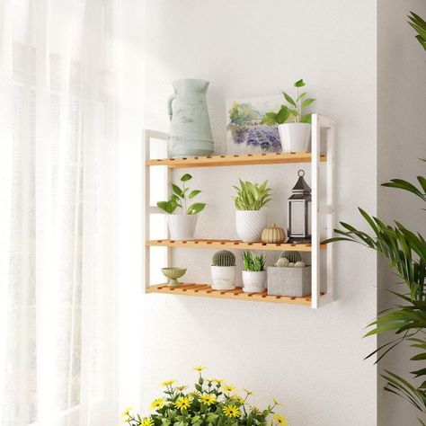 Estanteria Organizador Ajustable Bambu Blanca Skenas-1