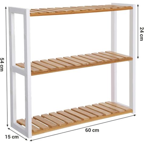 Estanteria Organizador Ajustable Bambu Blanca Skenas-2