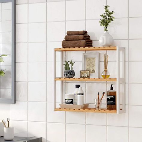 Estanteria Organizador Ajustable Bambu Blanca Skenas-3