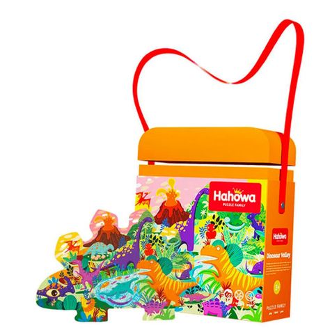 Maleta Puzzle Dinosaurios con Forma Estegosaurio 105 piezas-0