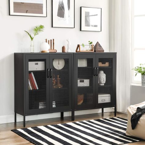Buffet Aparador Negro Metalico Visrup-1