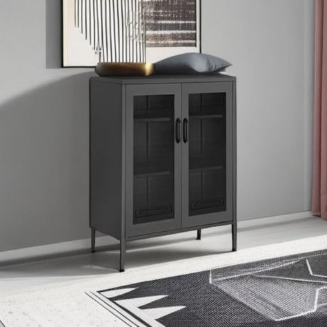 Buffet Aparador Negro Metalico Visrup-2