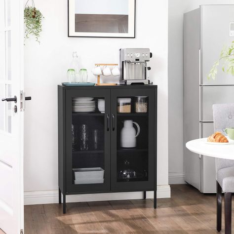 Buffet Aparador Negro Metalico Visrup-4
