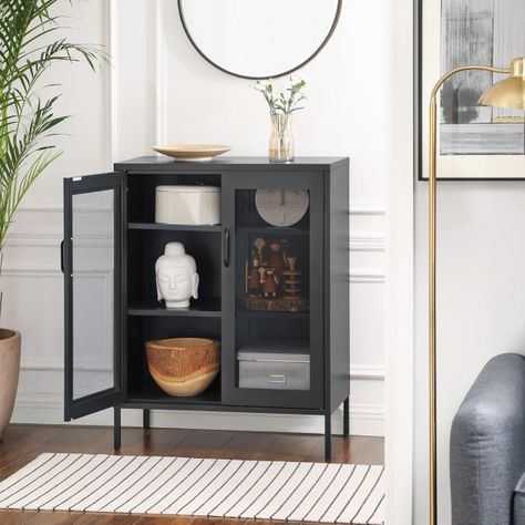 Buffet Aparador Negro Metalico Visrup-5