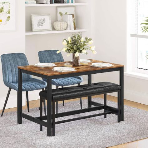 Mesa Comedor Fierro Negro y Madera Selbu-2