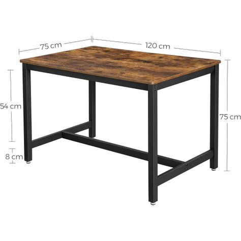 Mesa Comedor Fierro Negro y Madera Selbu-3
