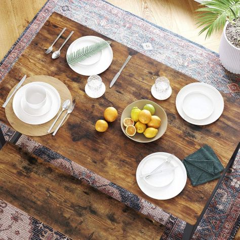 Mesa Comedor Fierro Negro y Madera Selbu-4