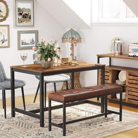 Mesa Comedor Fierro Negro y Madera Selbu-5
